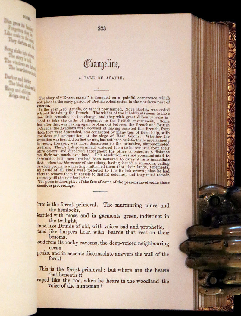 1862 Rare Victorian Book - The Poetical Works of Longfellow Illustrated by Sir John Gilbert.