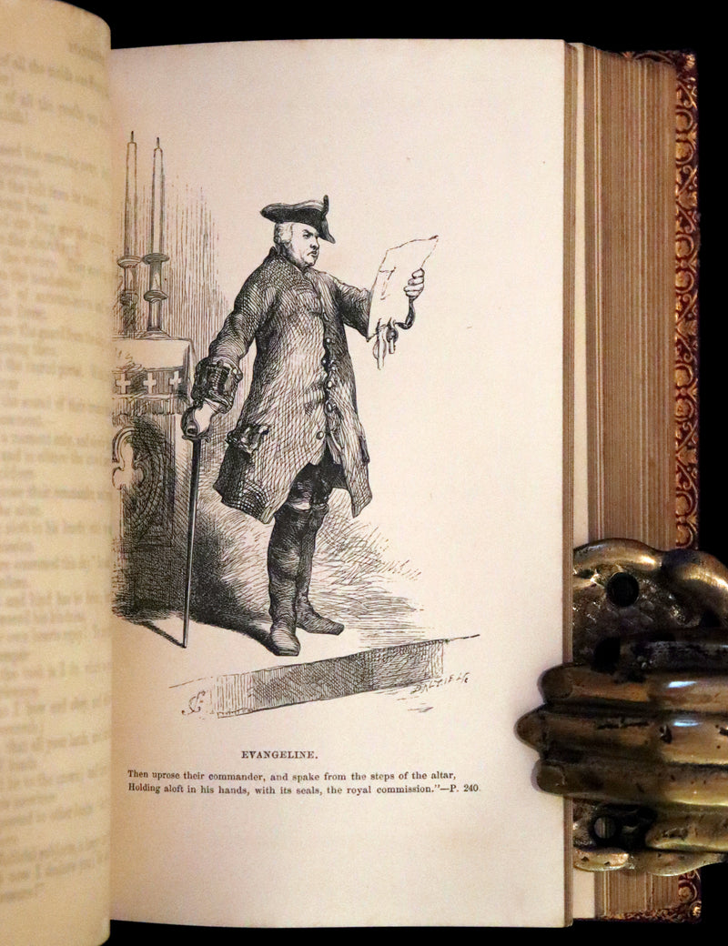 1862 Rare Victorian Book - The Poetical Works of Longfellow Illustrated by Sir John Gilbert.