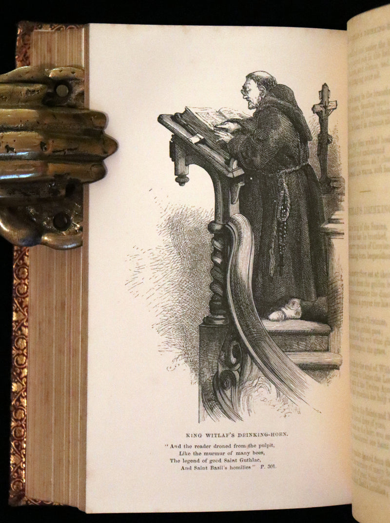 1862 Rare Victorian Book - The Poetical Works of Longfellow Illustrated by Sir John Gilbert.