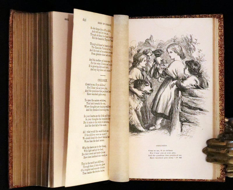 1862 Rare Victorian Book - The Poetical Works of Longfellow Illustrated by Sir John Gilbert.