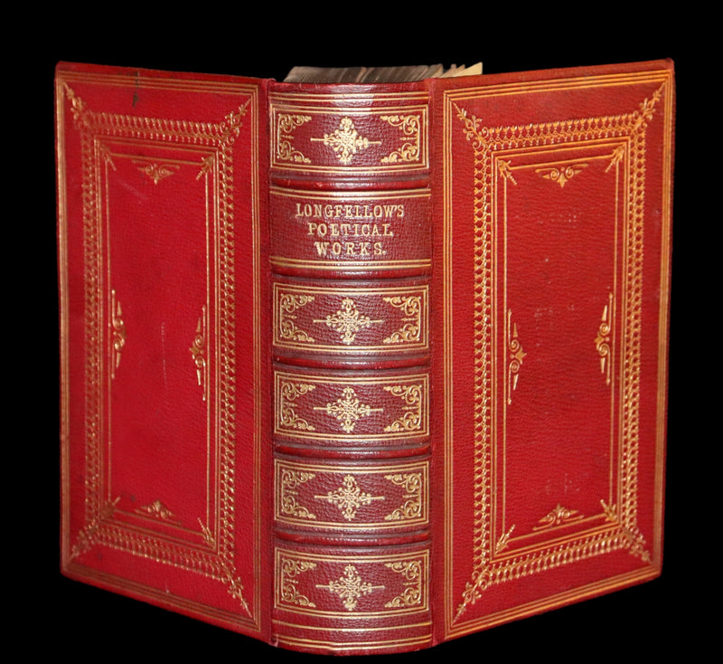 1862 Rare Victorian Book - The Poetical Works of Longfellow Illustrated by Sir John Gilbert.
