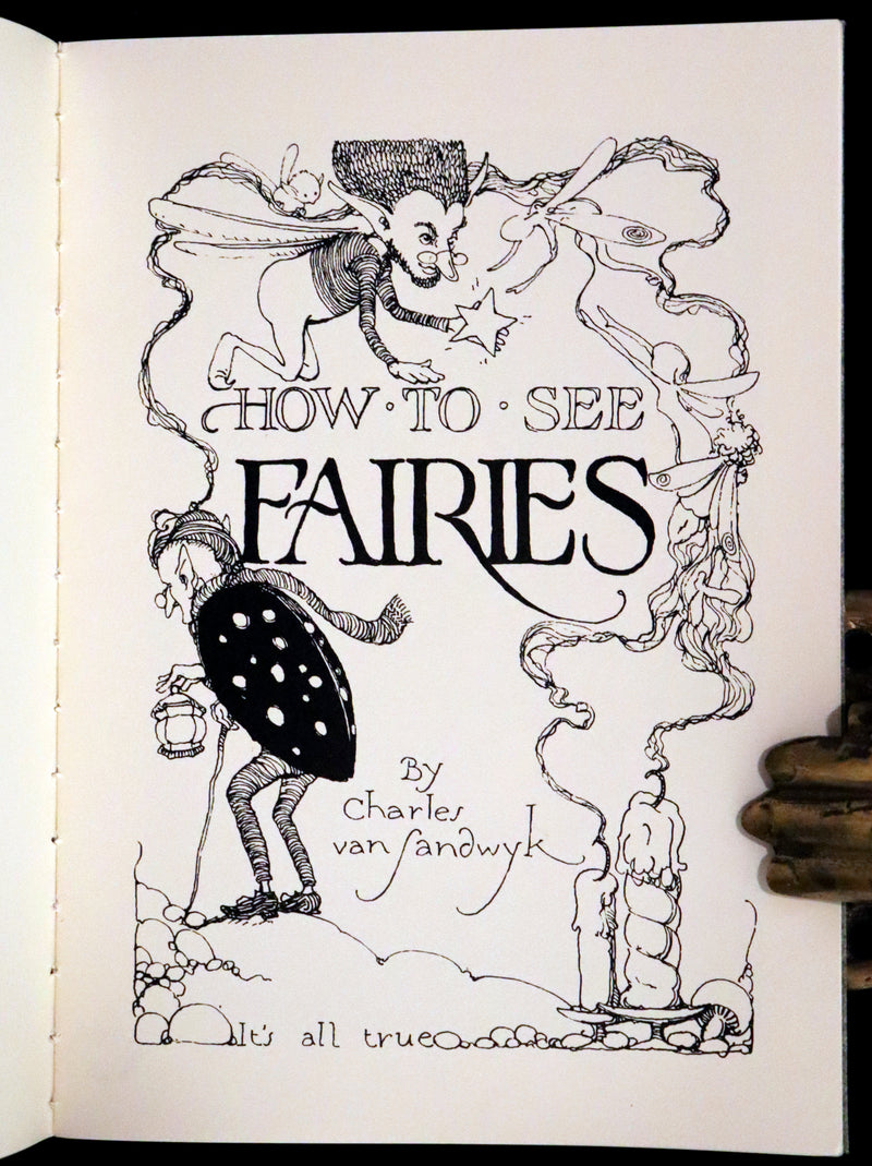 1993 Scarce First Edition - How to See Fairies by Charles van Sandwyk. Fairy Press.
