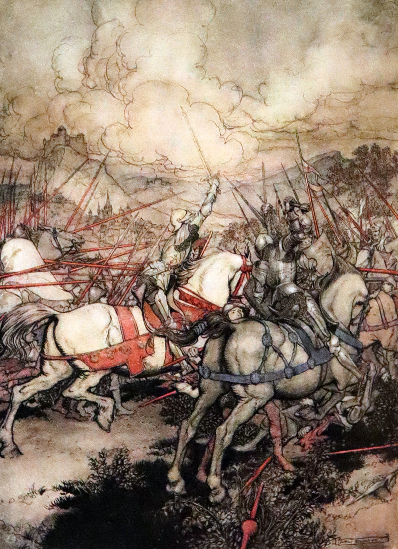 1917 Rare First Edition bound by Bayntun - The Romance of King Arthur illustrated by Arthur Rackham.