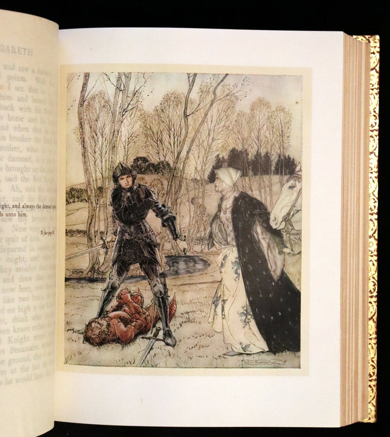 1917 Rare First Edition bound by Bayntun - The Romance of King Arthur illustrated by Arthur Rackham.