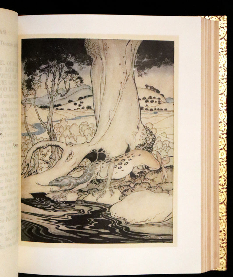 1917 Rare First Edition bound by Bayntun - The Romance of King Arthur illustrated by Arthur Rackham.