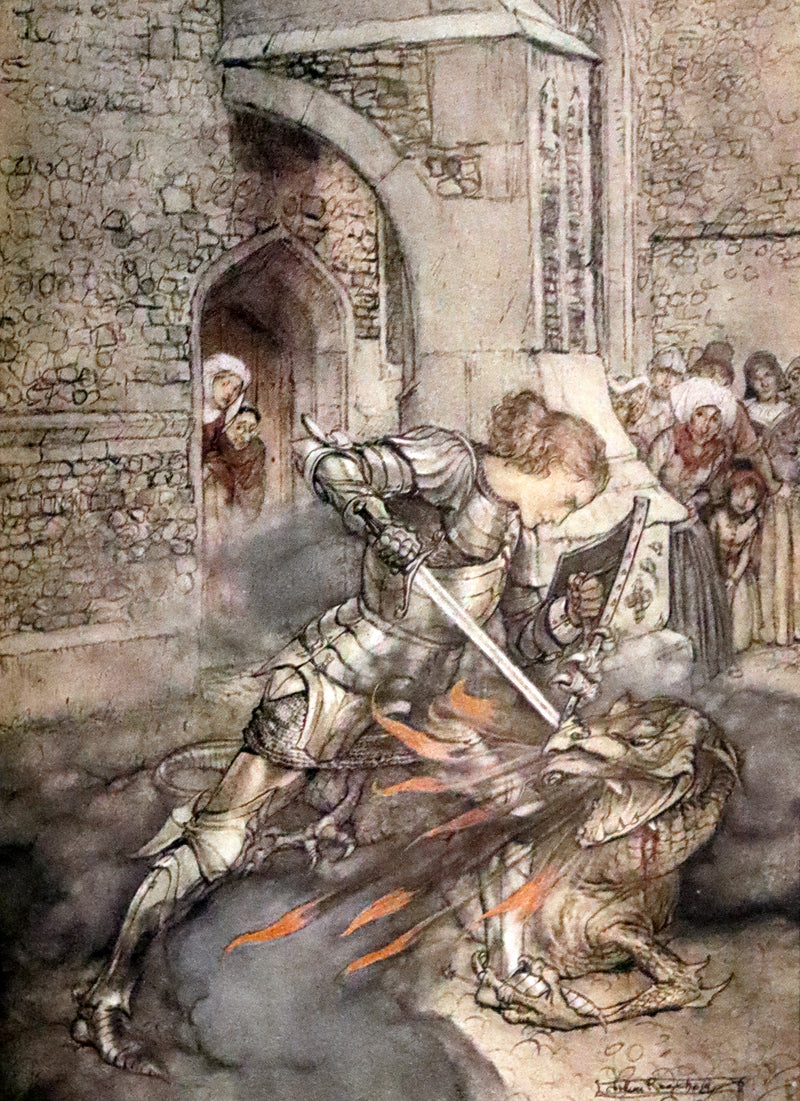 1917 Rare First Edition bound by Bayntun - The Romance of King Arthur illustrated by Arthur Rackham.