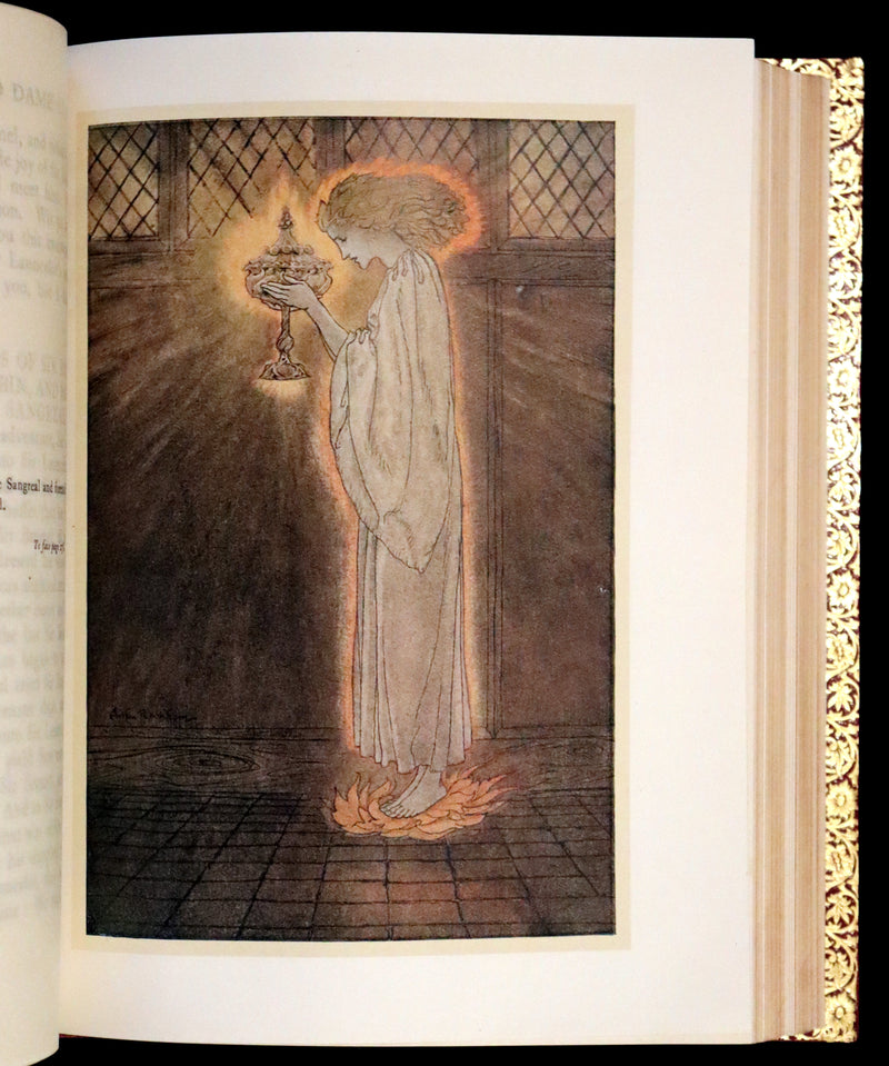 1917 Rare First Edition bound by Bayntun - The Romance of King Arthur illustrated by Arthur Rackham.