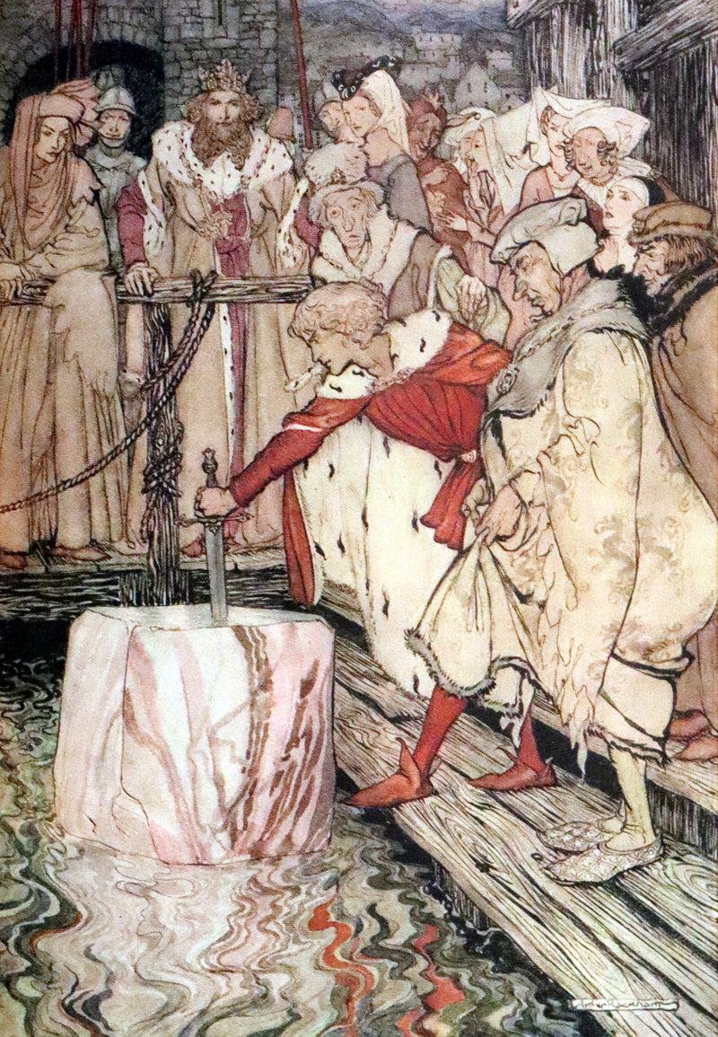 1917 Rare First Edition bound by Bayntun - The Romance of King Arthur illustrated by Arthur Rackham.