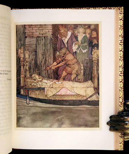 1917 Rare First Edition bound by Bayntun - The Romance of King Arthur illustrated by Arthur Rackham.
