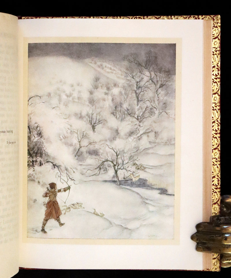 1917 Rare First Edition bound by Bayntun - The Romance of King Arthur illustrated by Arthur Rackham.