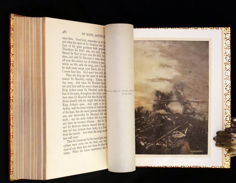1917 Rare First Edition bound by Bayntun - The Romance of King Arthur illustrated by Arthur Rackham.
