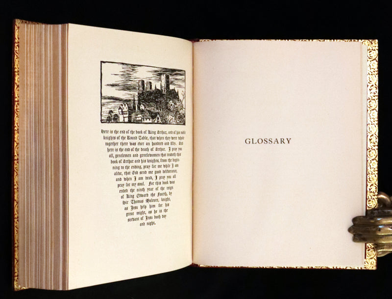 1917 Rare First Edition bound by Bayntun - The Romance of King Arthur illustrated by Arthur Rackham.