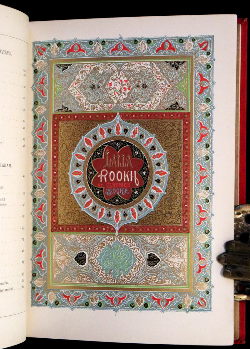 1880 Rare Book - Lalla Rookh an Oriental Romance by Thomas Moore illustrated by John Tenniel.