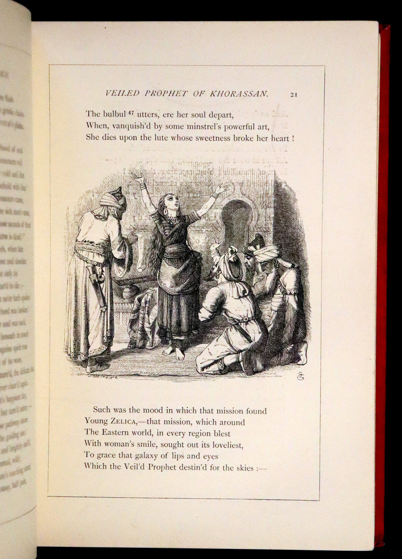 1880 Rare Book - Lalla Rookh an Oriental Romance by Thomas Moore illustrated by John Tenniel.