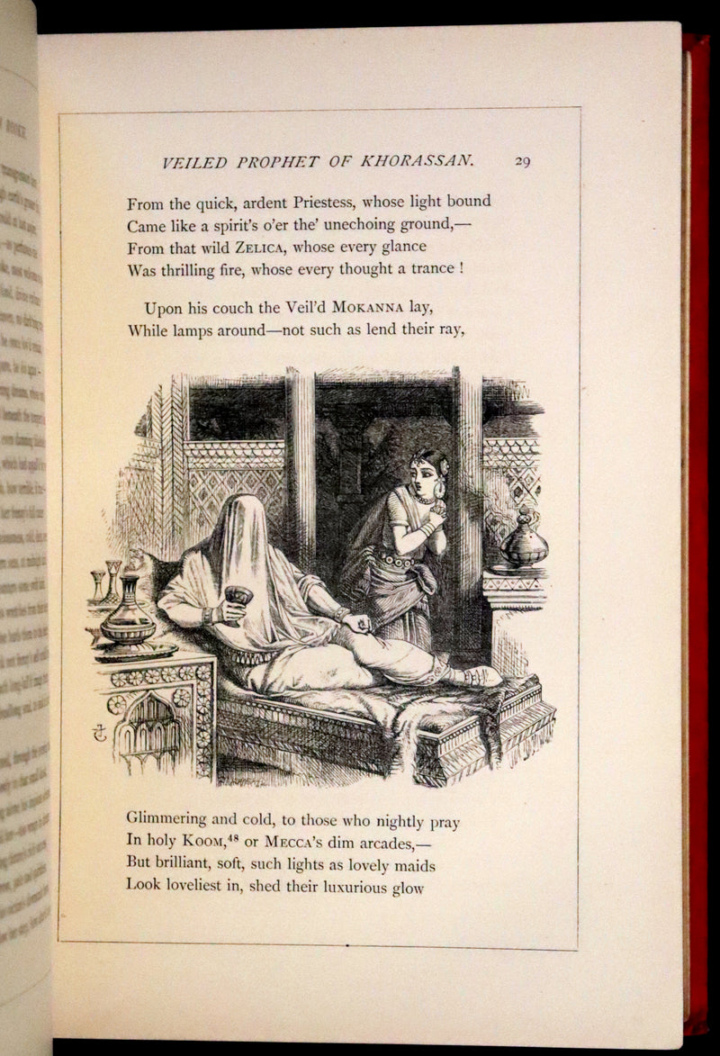 1880 Rare Book - Lalla Rookh an Oriental Romance by Thomas Moore illustrated by John Tenniel.
