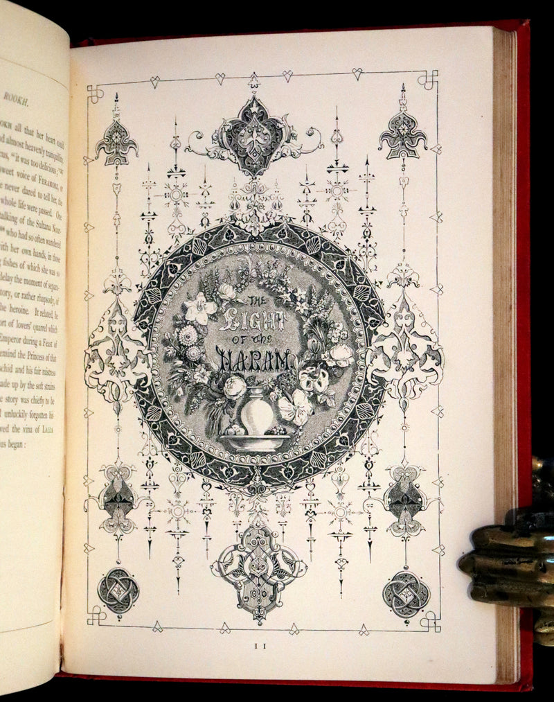 1880 Rare Book - Lalla Rookh an Oriental Romance by Thomas Moore illustrated by John Tenniel.
