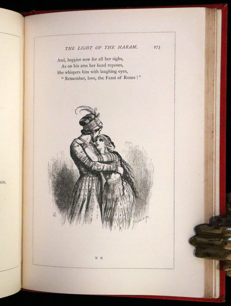 1880 Rare Book - Lalla Rookh an Oriental Romance by Thomas Moore illustrated by John Tenniel.