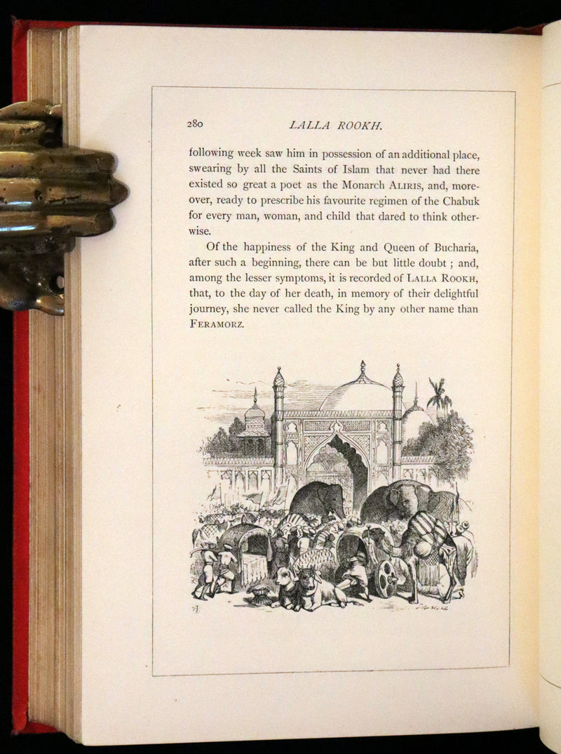 1880 Rare Book - Lalla Rookh an Oriental Romance by Thomas Moore illustrated by John Tenniel.