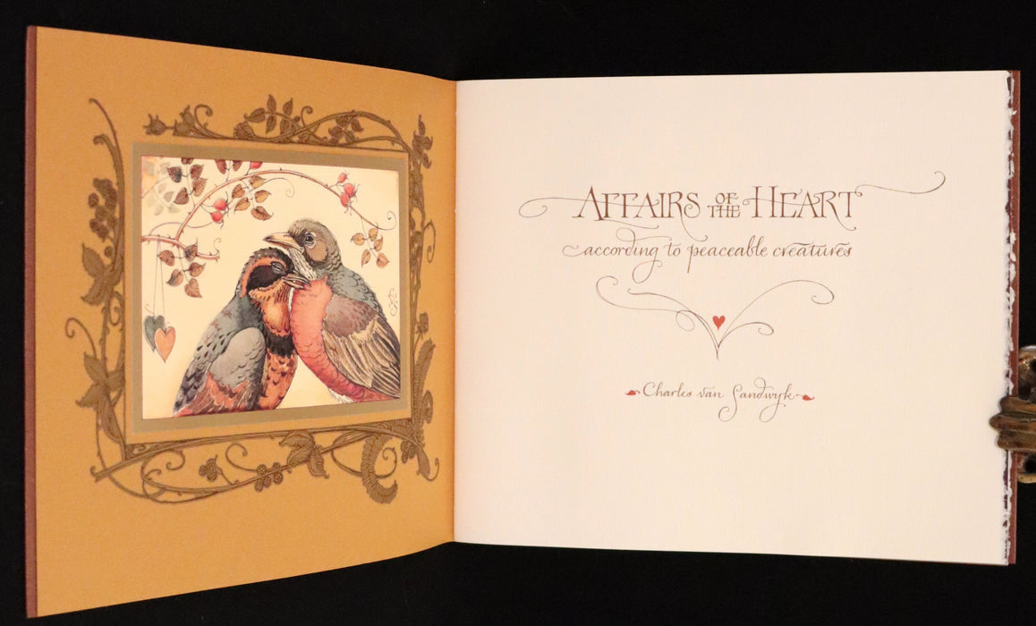 2003 Rare First  Edition - Affairs Of The Heart According to Peaceable Creatures by Charles van Sandwyk.