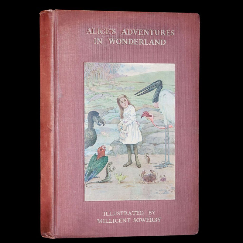1908 Rare Book - Alice's Adventures in Wonderland Illustrated by Amy Millicent Sowerby. 1st US Edition.