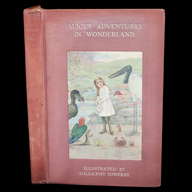 1908 Rare Book - Alice's Adventures in Wonderland Illustrated by Amy Millicent Sowerby. 1st US Edition.
