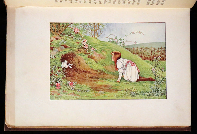 1908 Rare Book - Alice's Adventures in Wonderland Illustrated by Amy Millicent Sowerby. 1st US Edition.