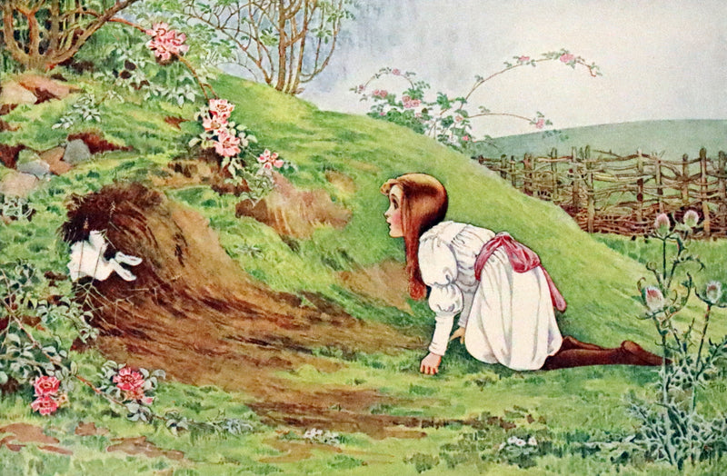 1908 Rare Book - Alice's Adventures in Wonderland Illustrated by Amy Millicent Sowerby. 1st US Edition.