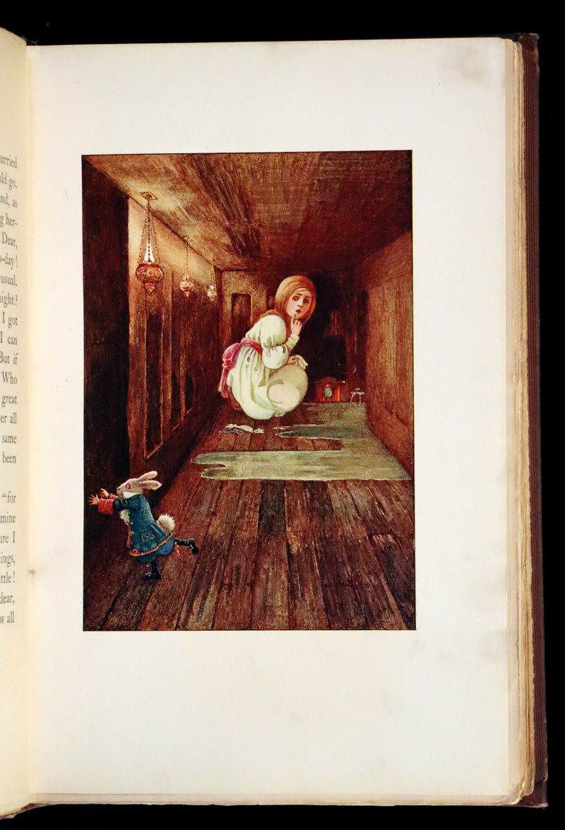 1908 Rare Book - Alice's Adventures in Wonderland Illustrated by Amy Millicent Sowerby. 1st US Edition.