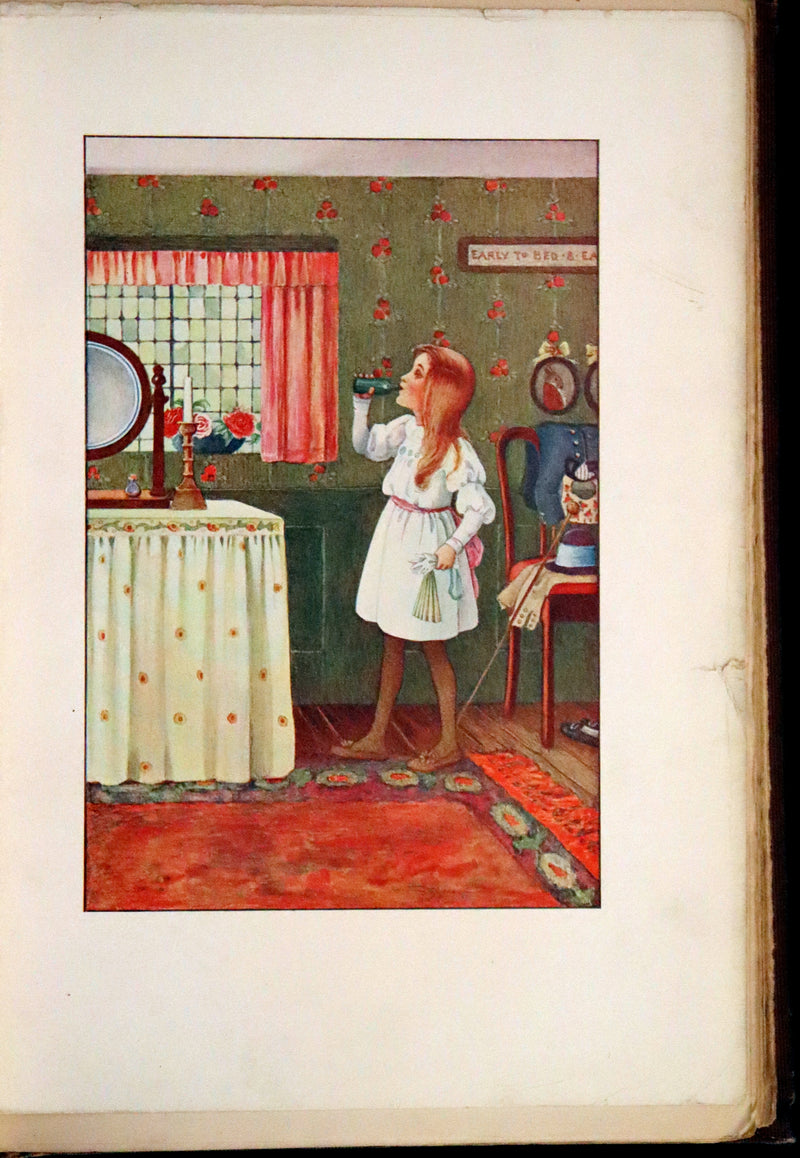 1908 Rare Book - Alice's Adventures in Wonderland Illustrated by Amy Millicent Sowerby. 1st US Edition.