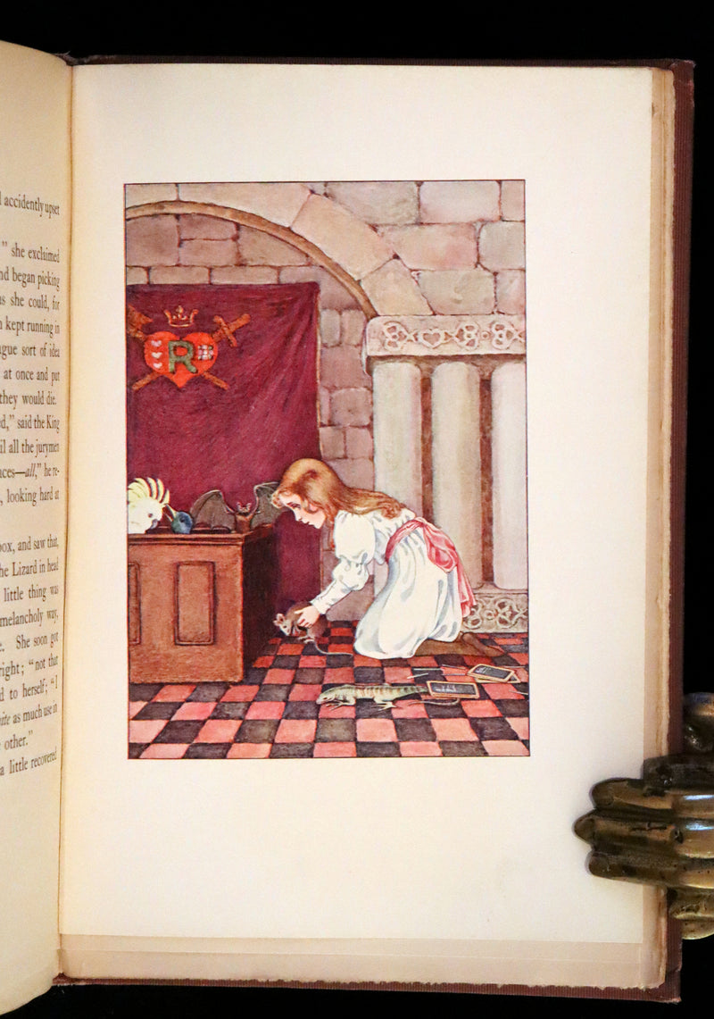 1908 Rare Book - Alice's Adventures in Wonderland Illustrated by Amy Millicent Sowerby. 1st US Edition.