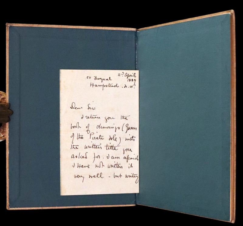 1886 Rare First Edition - The Queen of the Pirate Isle with an autograph letter signed by Kate Greenaway.