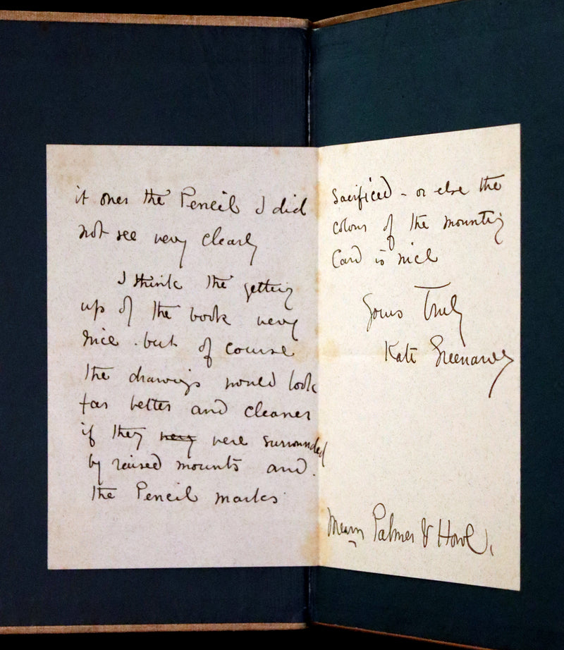 1886 Rare First Edition - The Queen of the Pirate Isle with an autograph letter signed by Kate Greenaway.