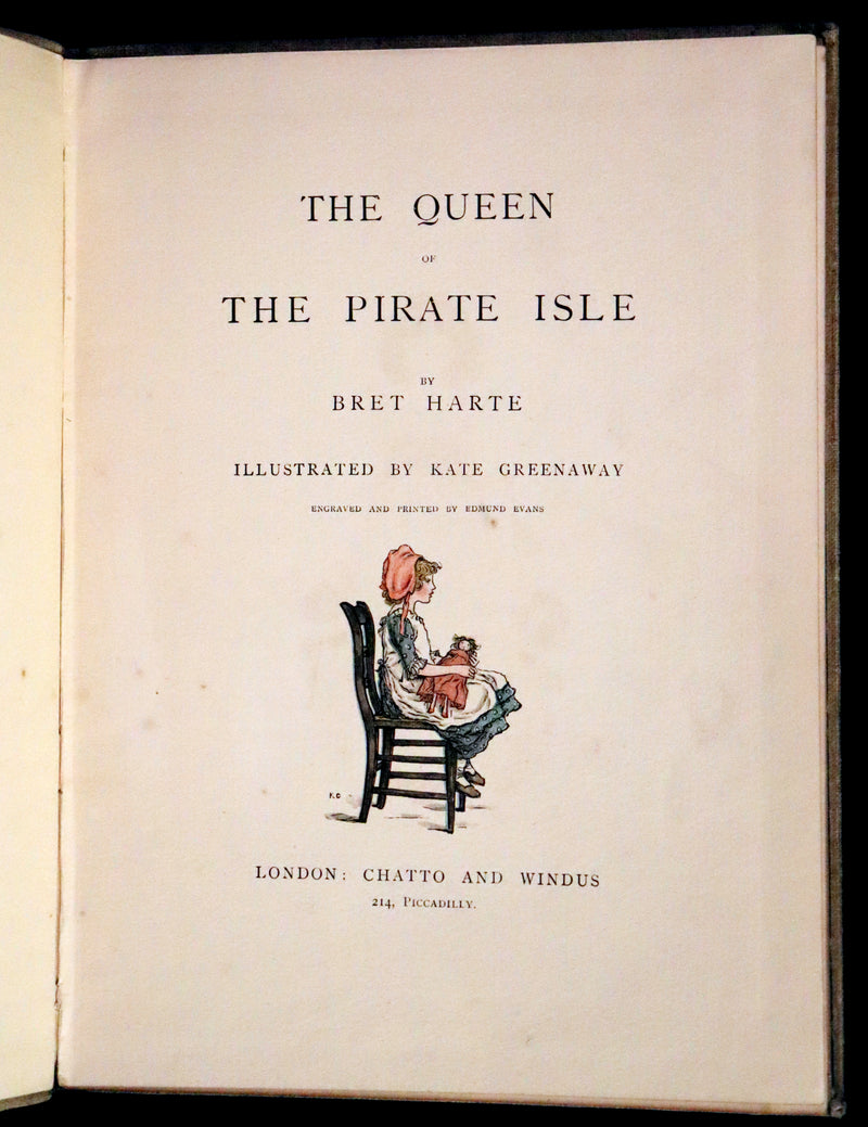 1886 Rare First Edition - The Queen of the Pirate Isle with an autograph letter signed by Kate Greenaway.