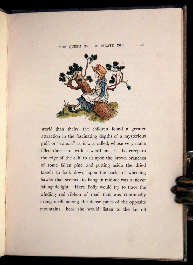 1886 Rare First Edition - The Queen of the Pirate Isle with an autograph letter signed by Kate Greenaway.
