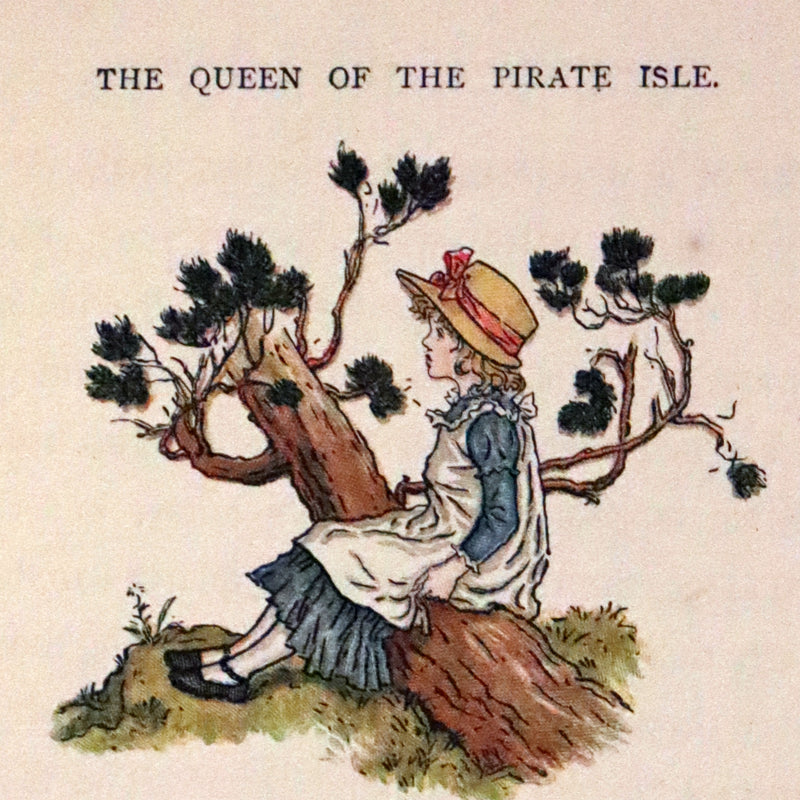 1886 Rare First Edition - The Queen of the Pirate Isle with an autograph letter signed by Kate Greenaway.