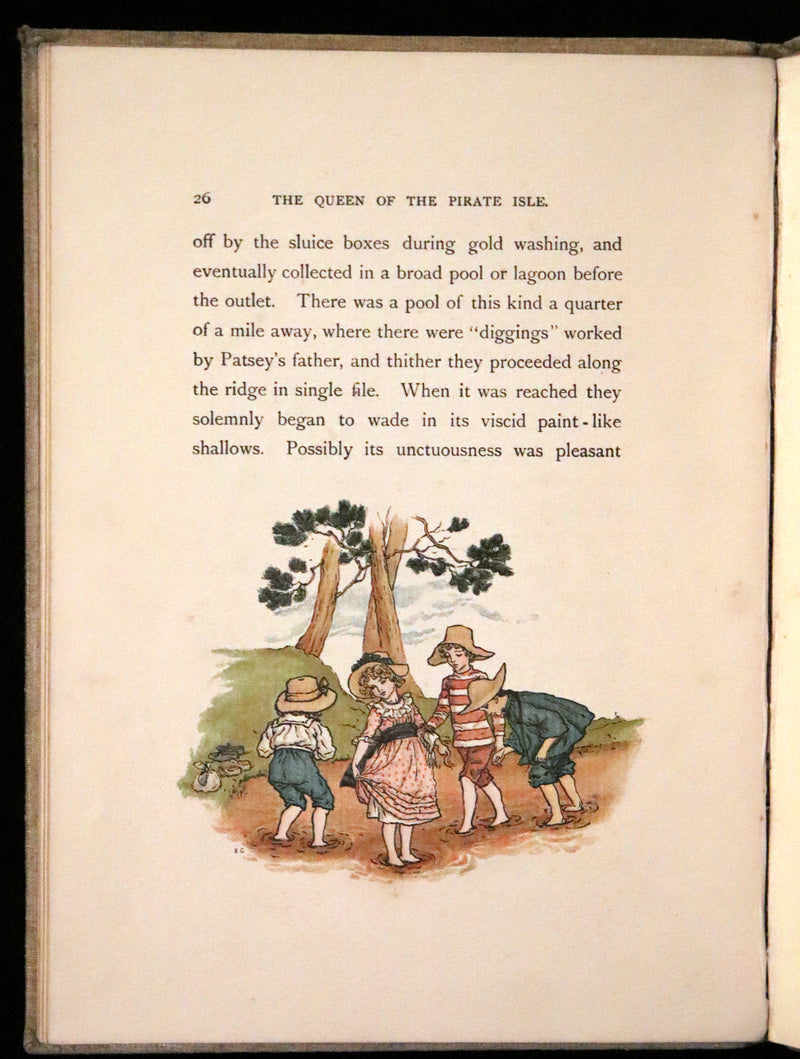1886 Rare First Edition - The Queen of the Pirate Isle with an autograph letter signed by Kate Greenaway.