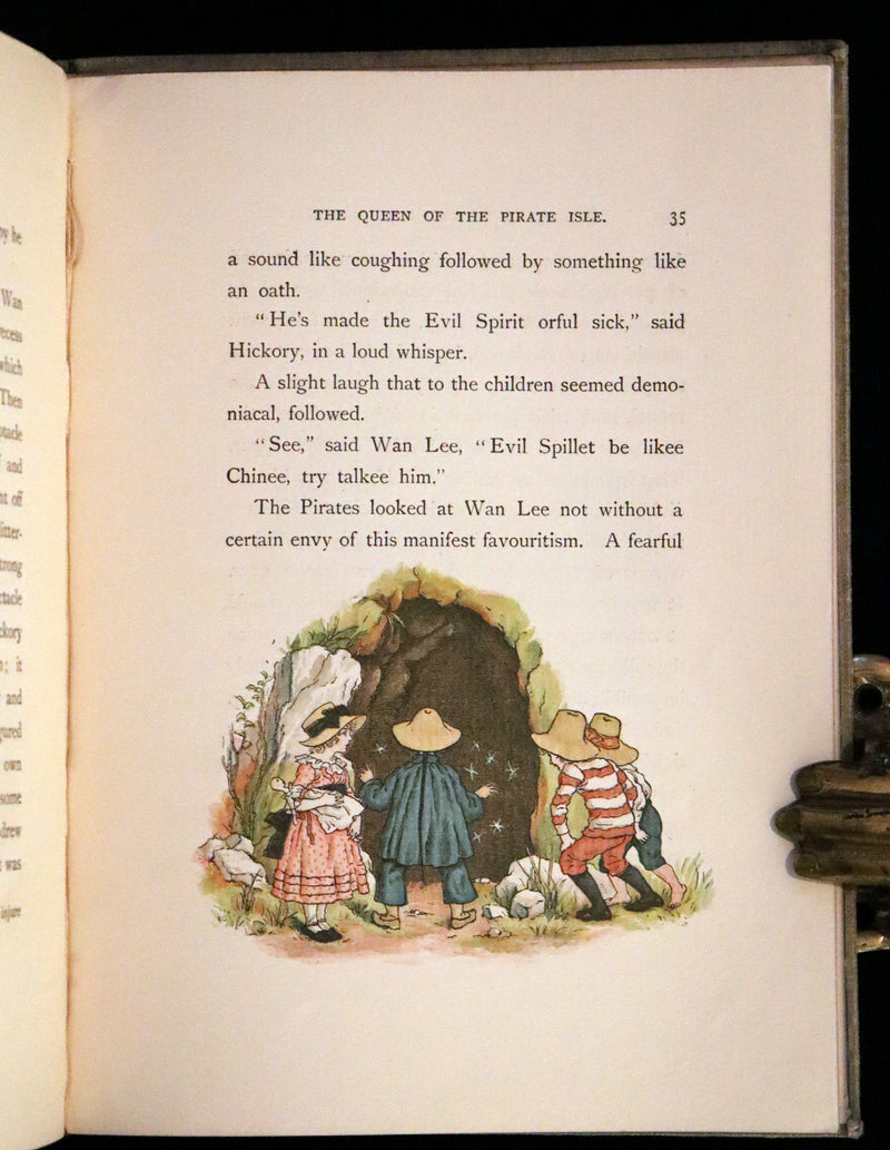 1886 Rare First Edition - The Queen of the Pirate Isle with an autograph letter signed by Kate Greenaway.