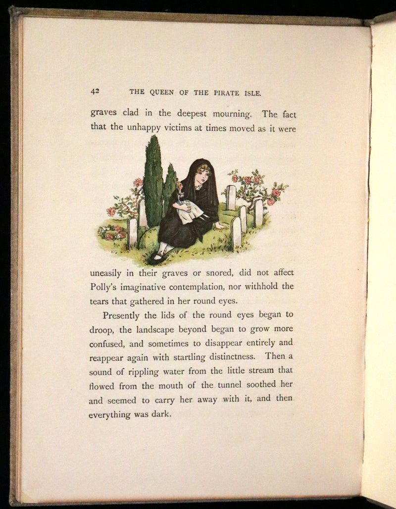 1886 Rare First Edition - The Queen of the Pirate Isle with an autograph letter signed by Kate Greenaway.