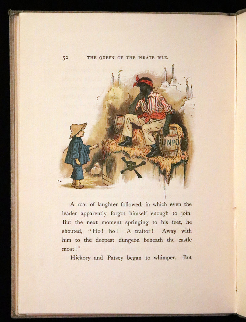 1886 Rare First Edition - The Queen of the Pirate Isle with an autograph letter signed by Kate Greenaway.