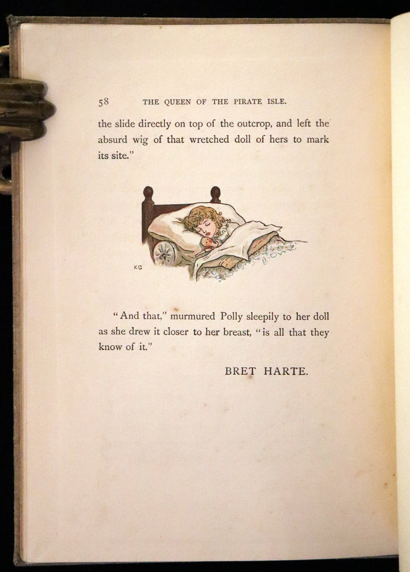 1886 Rare First Edition - The Queen of the Pirate Isle with an autograph letter signed by Kate Greenaway.