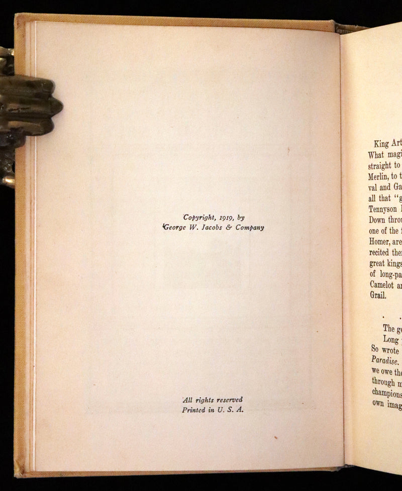 1919 Rare First Illustrated Edition by Lancelot Speed - King Arthur and the Knights of the Round Table.