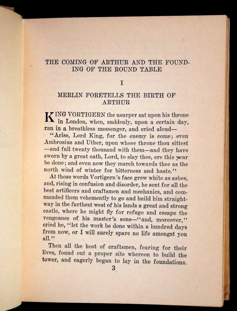 1919 Rare First Illustrated Edition by Lancelot Speed - King Arthur and the Knights of the Round Table.