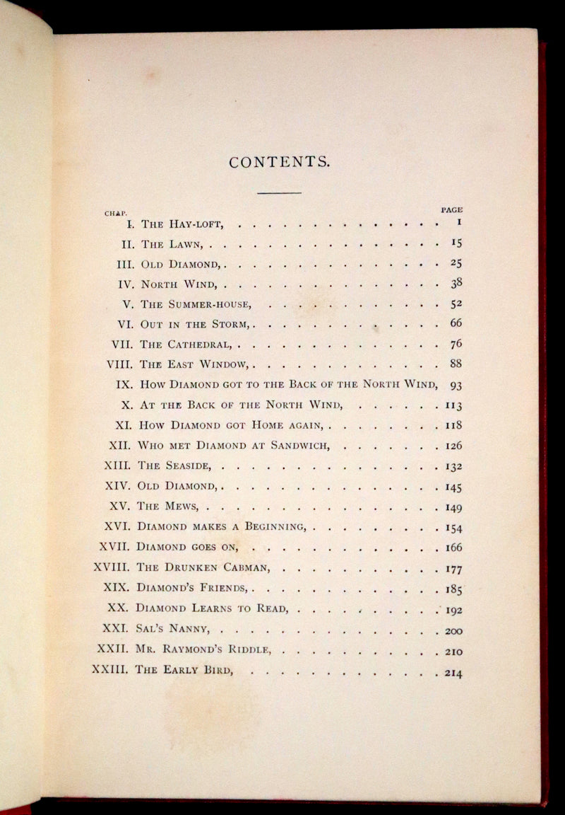 1890 Scarce Edition - At The Back of The North Wind Illustrated by Arthur Hughes.