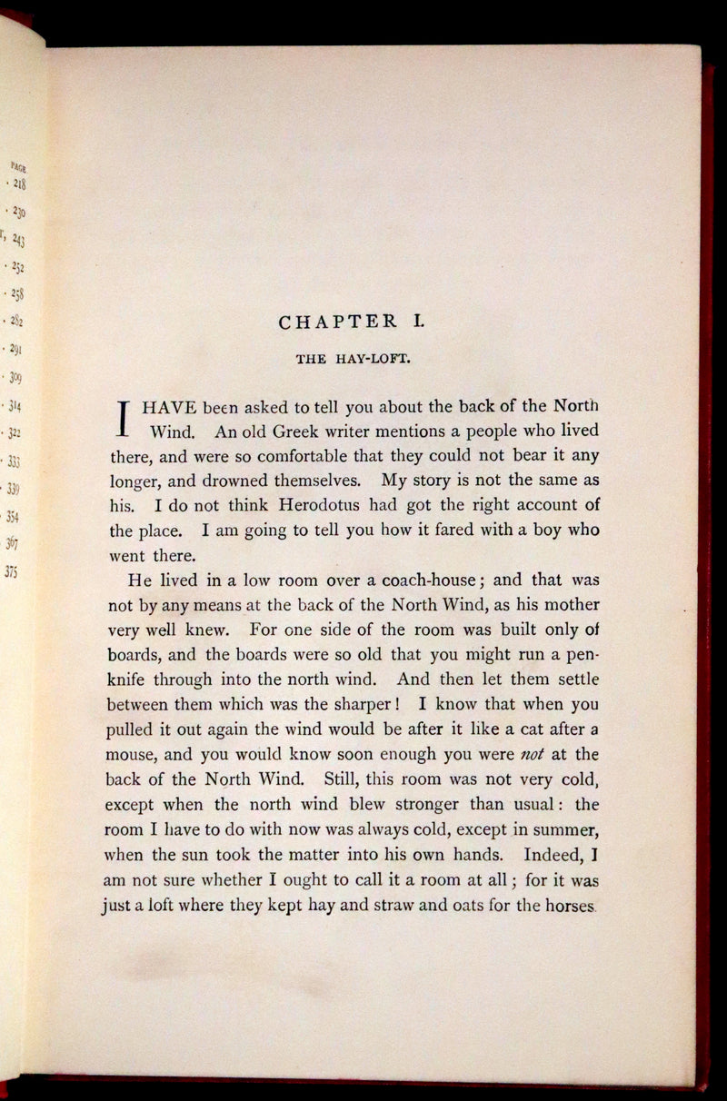 1890 Scarce Edition - At The Back of The North Wind Illustrated by Arthur Hughes.