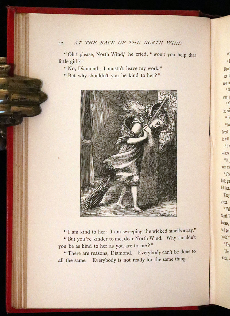 1890 Scarce Edition - At The Back of The North Wind Illustrated by Arthur Hughes.