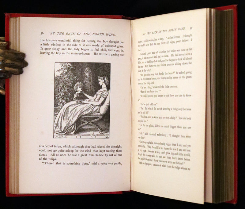 1890 Scarce Edition - At The Back of The North Wind Illustrated by Arthur Hughes.