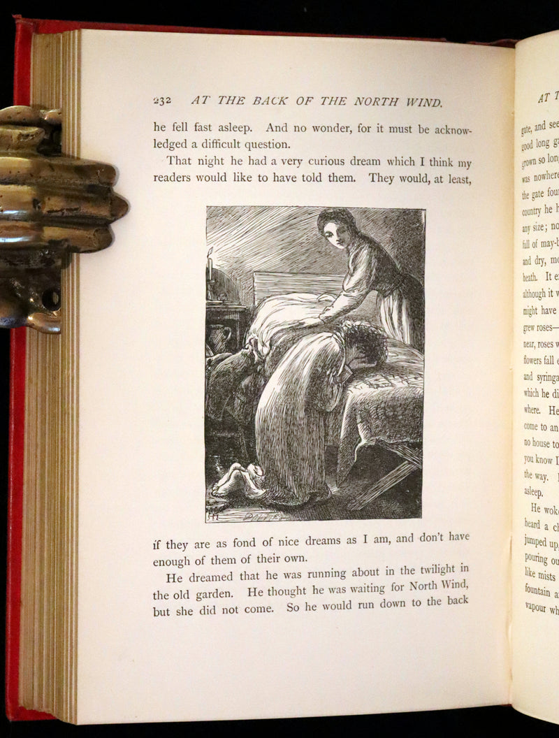 1890 Scarce Edition - At The Back of The North Wind Illustrated by Arthur Hughes.