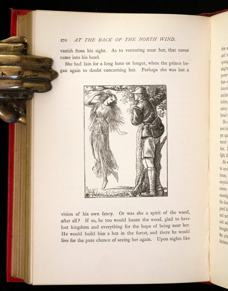 1890 Scarce Edition - At The Back of The North Wind Illustrated by Arthur Hughes.