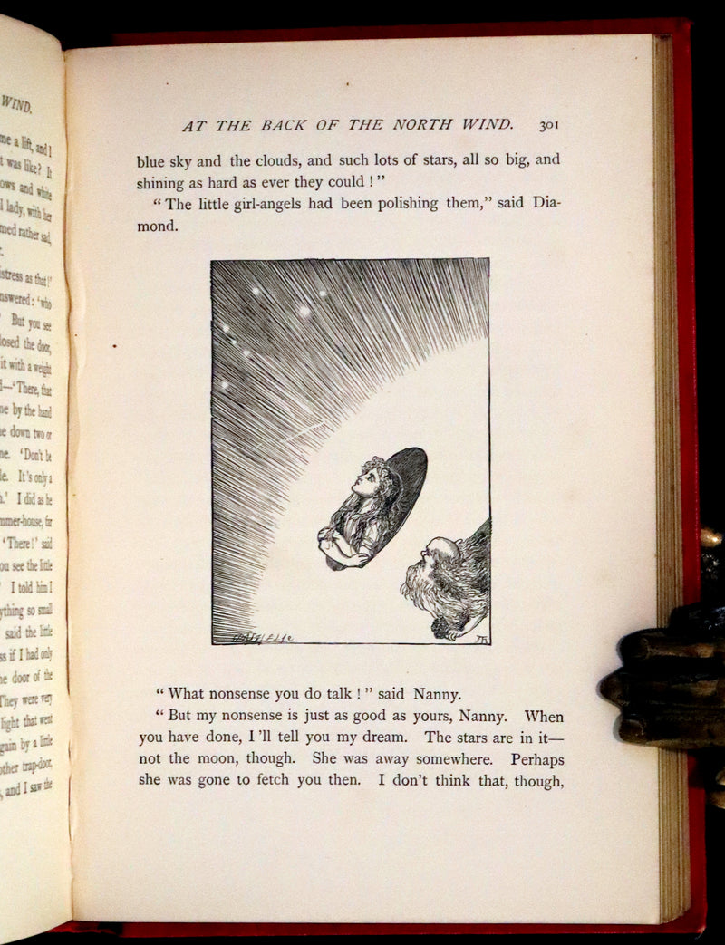 1890 Scarce Edition - At The Back of The North Wind Illustrated by Arthur Hughes.
