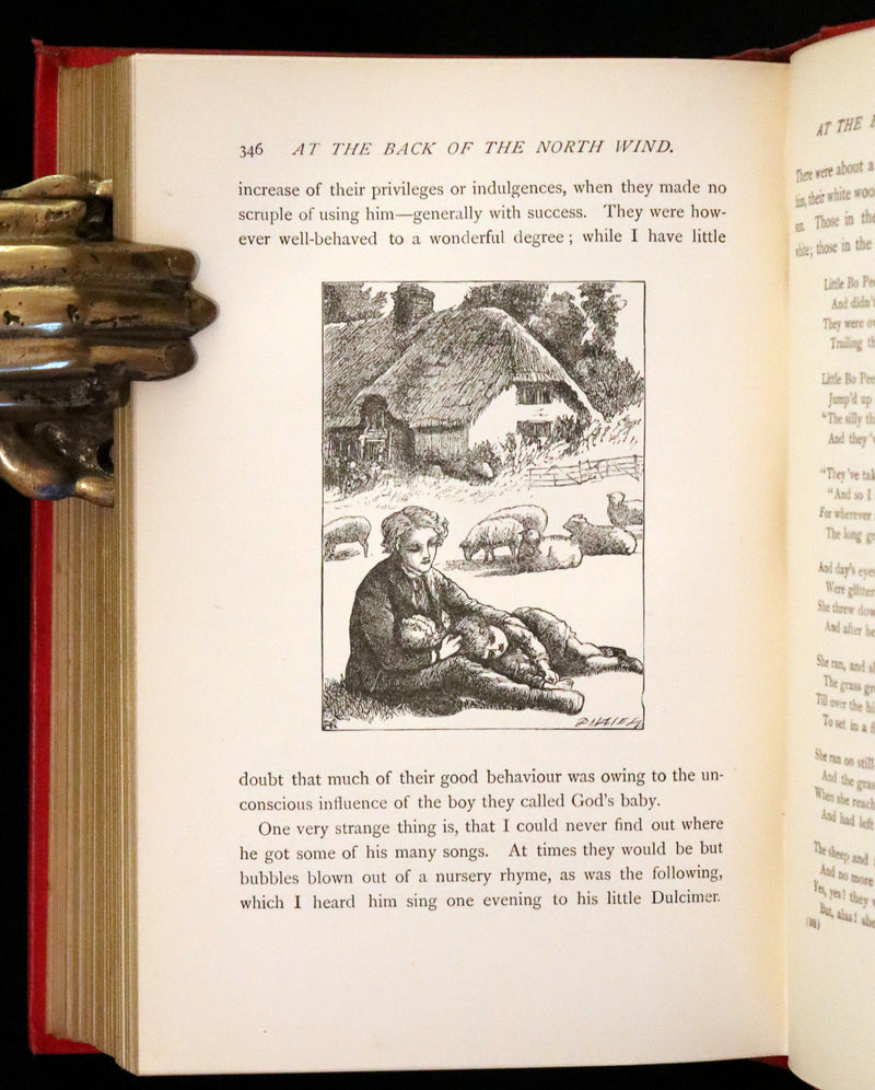 1890 Scarce Edition - At The Back of The North Wind Illustrated by Arthur Hughes.